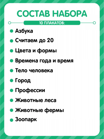 Обучающие плакаты "Знания для дошкольников"