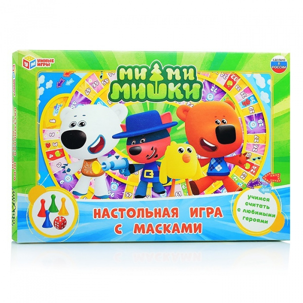 Умные игры Настольная игра-ходилка с масками МиМиМишки