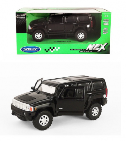Welly Машинка 1:36 Hummer H3 пруж мех, черный