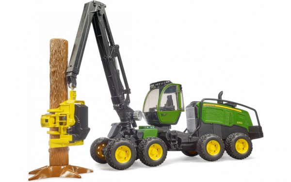 Харвестер с бревном John Deere 1270G