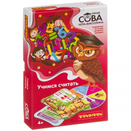BONDIBON Игра-викторина Умная Сова Учимся считать