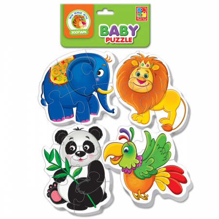 VladiToys. Мягкие пазлы (Baby puzzle) арт.VT1106-50 Зоопарк /50*
