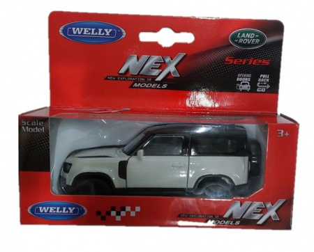 Welly Машинка 1:38 Land Rover Defender 2020 кремовый