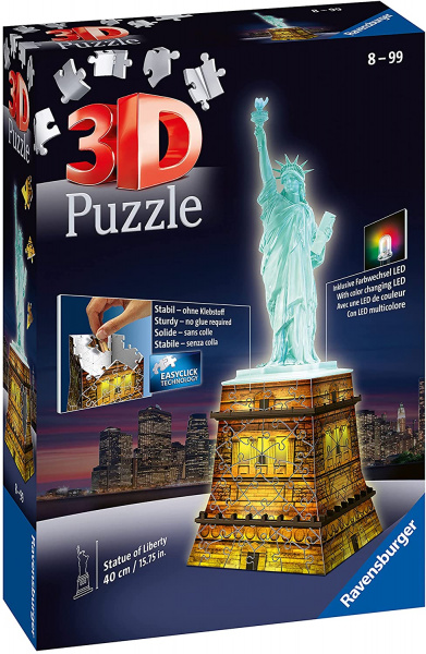 Пазл 3D Ночная Статуя свободы