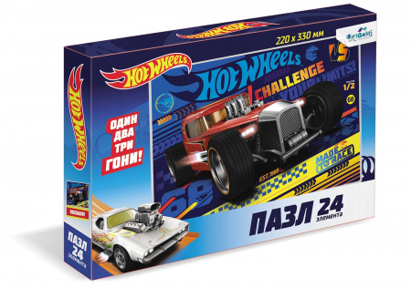 Пазл 24 Hot Wheels Испытание скорости арт.05898 