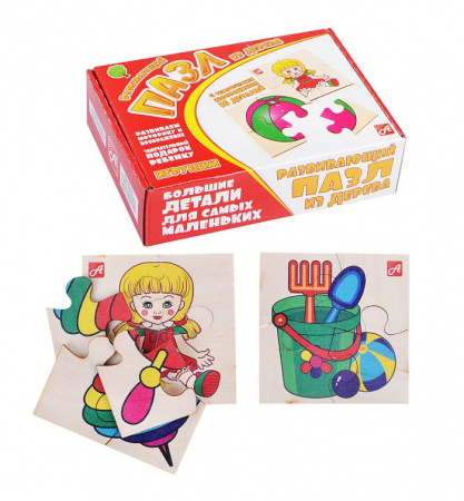 Деревянный пазл Анданте Игрушки (4 пазла в комплекте)
