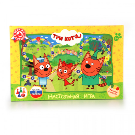 Умные игры. Настольная игра-ходилка Три кота /20