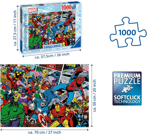 Пазлы. 1000 Вызов Marvel