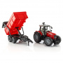 Трактор Massey Ferguson 7480 с прицепом-самосвалом