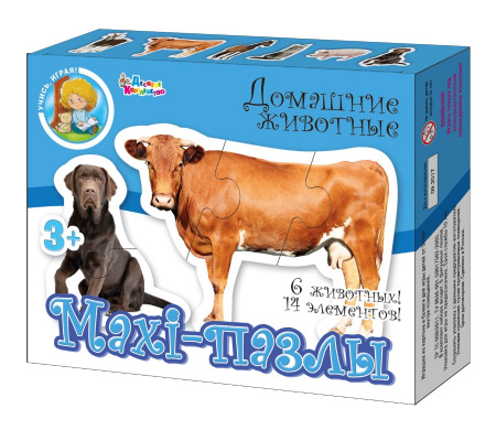 ДК.Пазлы Maxi Домашние животные 14 эл арт.02642