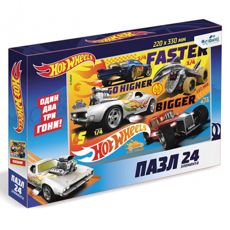 Пазл 24 Hot Wheels Быстрее! арт.05899 