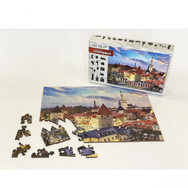 Фигурные деревянные пазлы "Citypuzzles: Таллин"