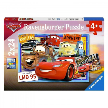 Ravensburger Пазл картина 2x24 Дисней тачки
