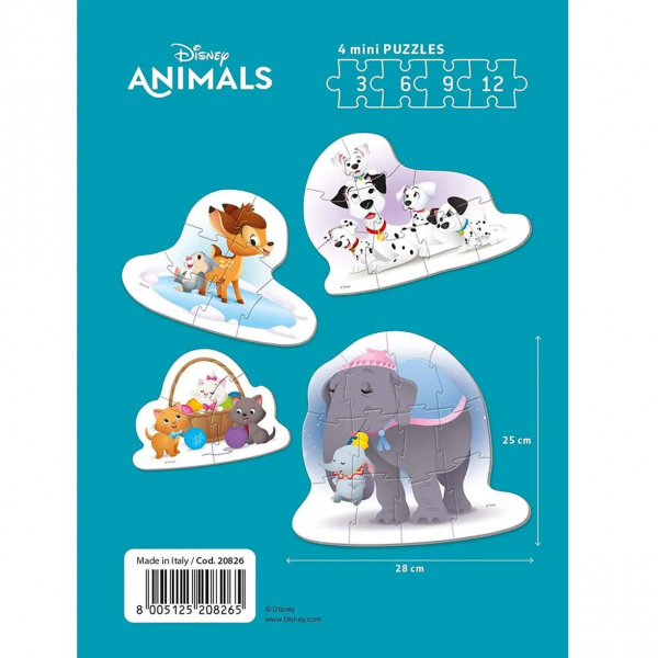 Пазлы. 4 MINI Мой первый пазл Disney Animals