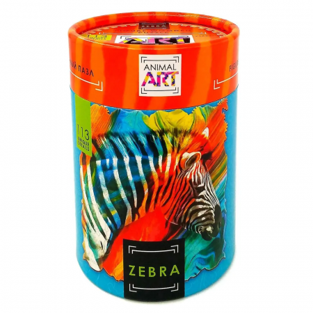 Фигурный деревянный пазл "Зебра" серия "ANIMAL ART"