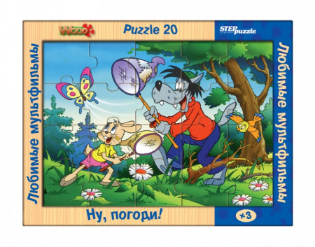 Степ. Игра из дерева арт.89709 Любимые мультфильмы.Ну,Погоди!