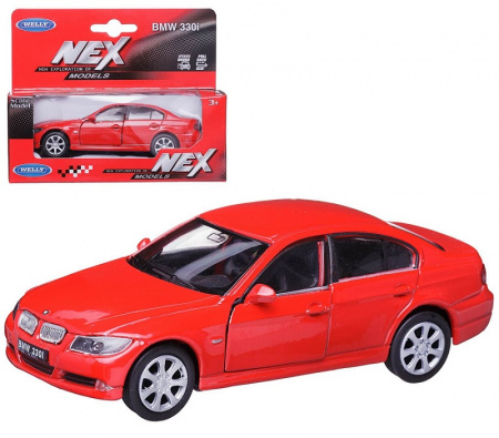Welly Машинка BMW 330i 42364W-R красный