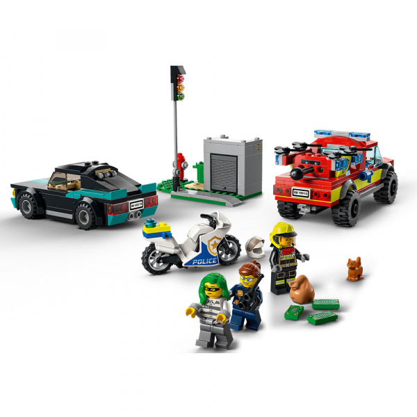 Конструктор LEGO City Пожарная бригада и полицейская погоня