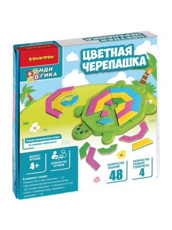 Настольная логическая игра Цветная черепашка