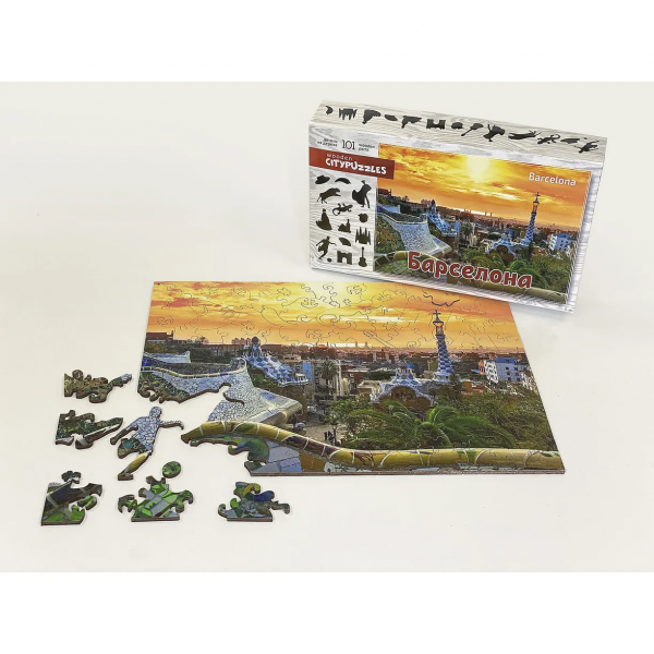 Фигурные деревянные пазлы "Citypuzzles: Барселона"