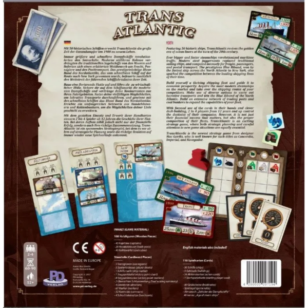 Настольная игра "TransAtlantic" на англ. языке