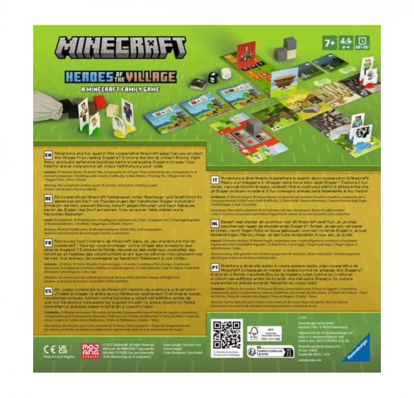 Настольная игра "Minecraft: Heroes of the village" правила на англ. языке