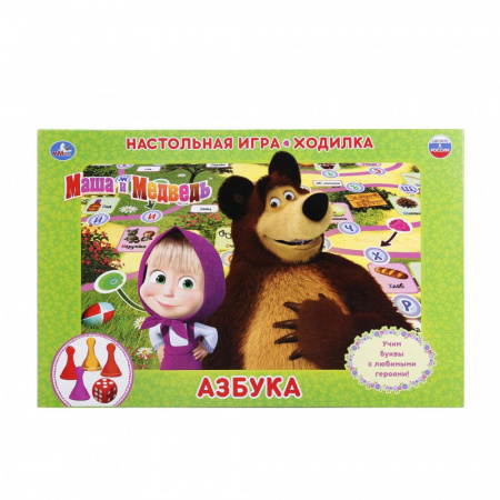 Настольная игра-ходилка АзбукаМаша и Медведь