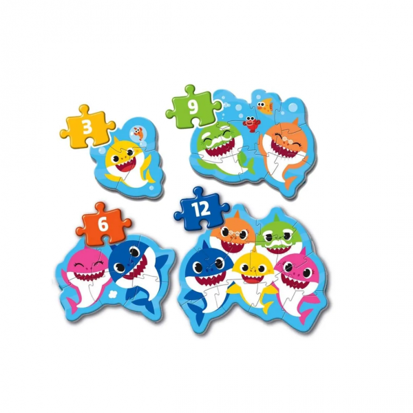 Пазл. 4 MINI "Мой первый пазл Детеныш акулы"