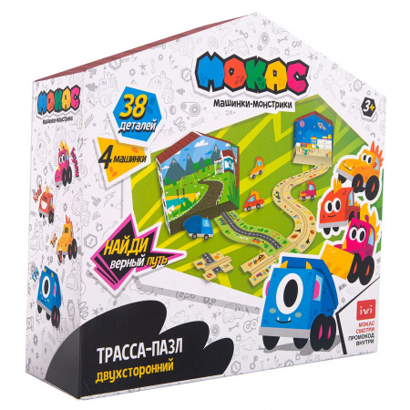 Игровой набор "Мокас Трасса-пазл" 38 эл.