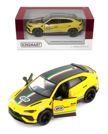 Kinsmart Модель Lamborghini Urus Performante 1:36 (желтая)