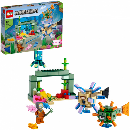 LEGO. Конструктор 21180 Minecraft Underwater (Битва со Стражем)