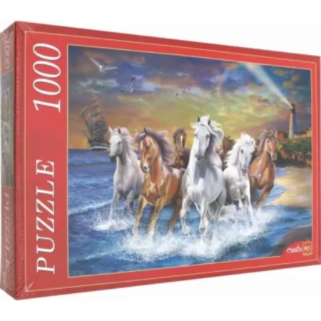 Пазл. 1000 "Табун лошадей у моря"