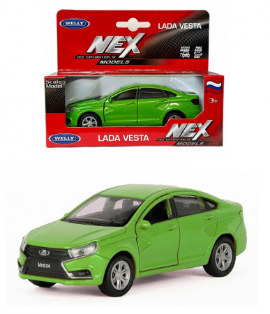 Welly Машинка 1:38 LADA Vesta зеленый