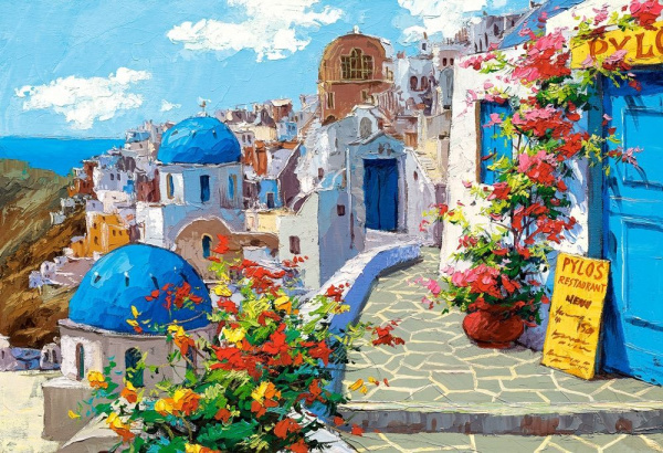 Пазл 2000 Весна в Санторини Греция