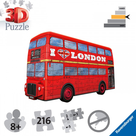 Ravensburger 3d пазл, автобус "Лондонский автобус" 216 элементов