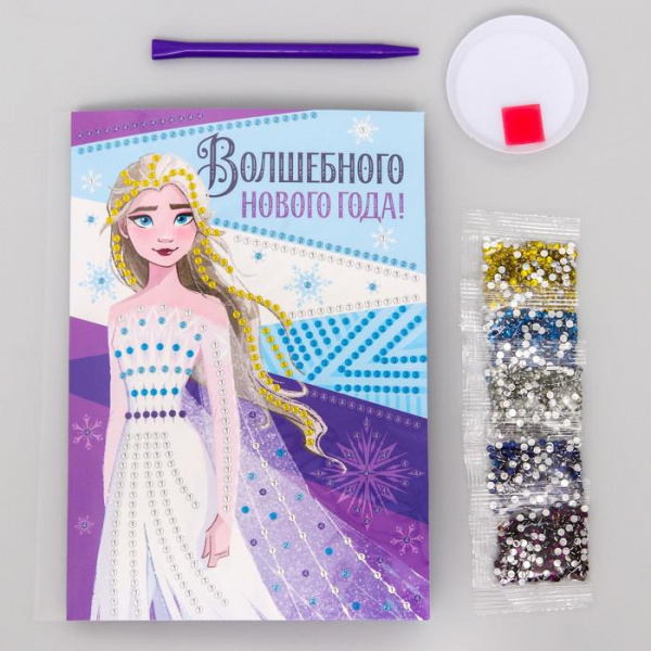 Алмазная открытка Холодное сердце Волшебного Нового года