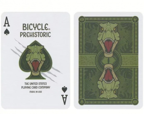 Карты игральные Bicycle 54 Prehistoric (с динозаврами)