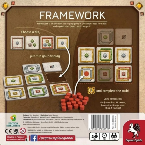 Настольная игра "Framework. Edition Spielwiese" правила на англ. языке