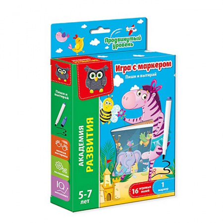 Обучающая игра Vladi Toys Пиши и вытирай Зебра Продвинутый уровень