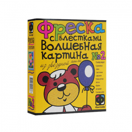 Набор для творчества Фреска с блестками Медвежонок