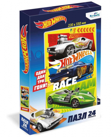 Пазл 24 Hot Wheels Заезд года арт.05900