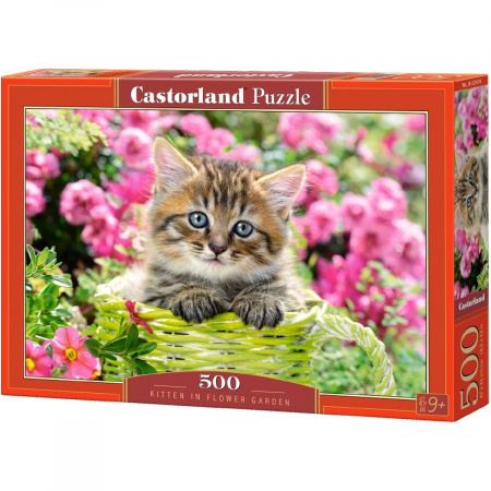 Castorland Пазл 500 Котёнок в цветочном саду