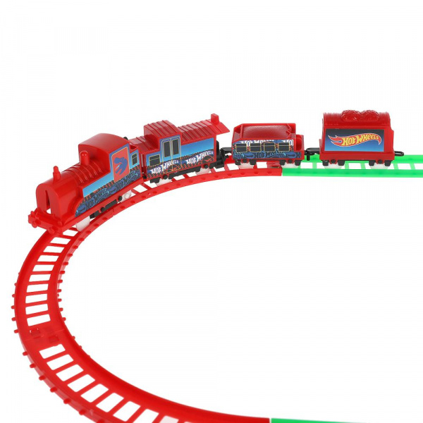 Железная дорога Играем Вместе,  Hot Wheels мультяшная, длина пути 126 см