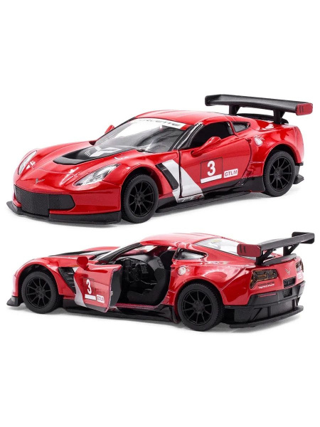 Модель Corvette C7. R Race Car 2016 1:36 (красная)