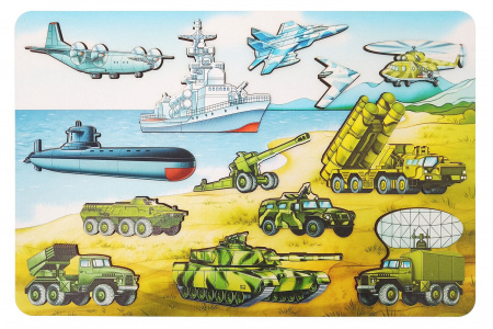 Рамка-вкладыш "Военная техника" 13 дет.