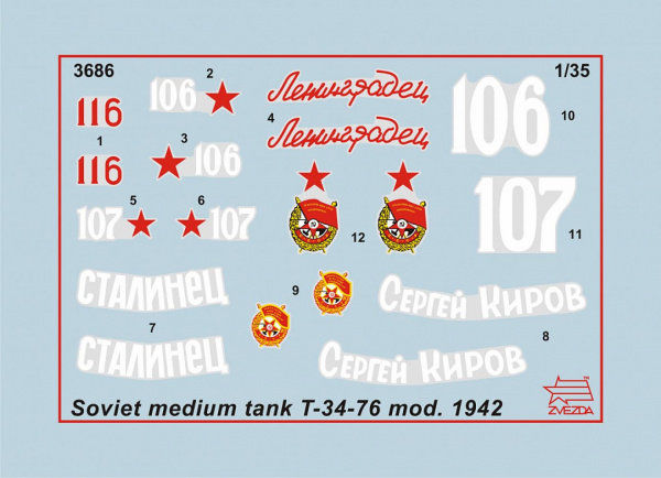 Сборная модель Советский средний танк Т-34