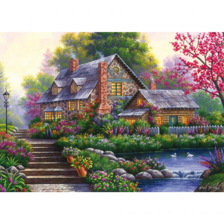 Пазл Ravensburger классический "Романтический коттедж" 1000 элементов