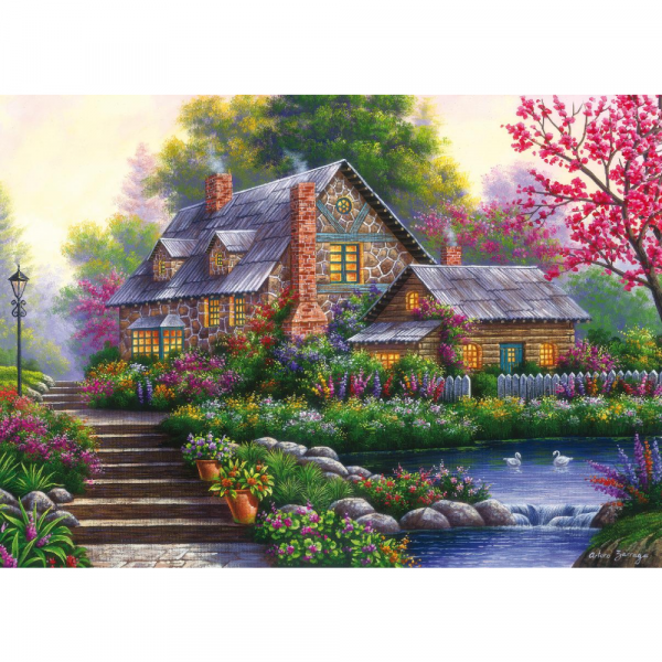 Пазл Ravensburger классический "Романтический коттедж" 1000 элементов
