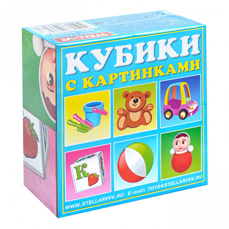 Кубики арт.00834 в картинках 34 Игрушки 