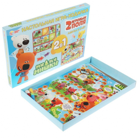 Умные игры Настольная игра-ходилка МиМиМишки Азбука и счёт